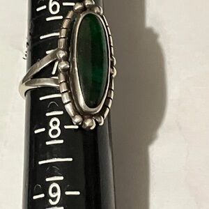 Vintage Green Nakai Abalone Sterling Silver Ring